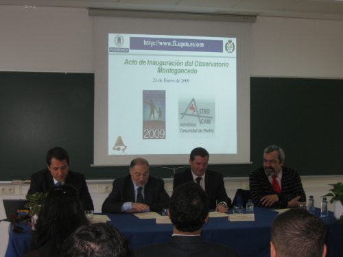 Acto de inauguración del observatorio